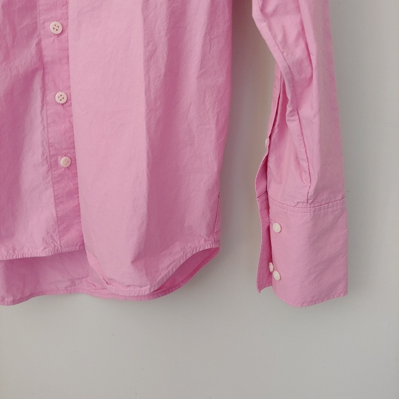 COS Oversized Cotton Poplin Button Down Shirt Pink Size 6 - Picture 12 of 15